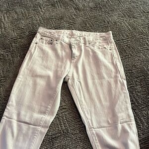 Cream colored gap jeans, size 27 butterfly straight leg